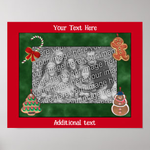 Holiday Cookies Candy Cane Create Your Own Photo Poster