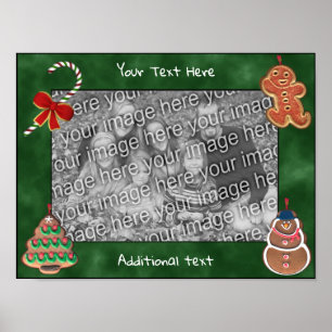 Holiday Cookies Candy Cane Create Your Own Photo Poster