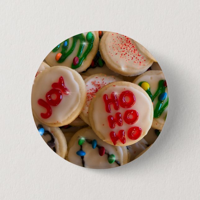 Holiday cookies christmas cookies  6 cm round badge (Front)