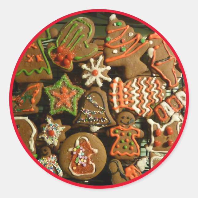 Holiday Cookies Classic Round Sticker (Front)