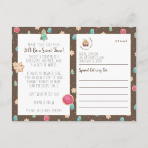 Holiday Cookies & Cocktails Budget Party Invite Postcard