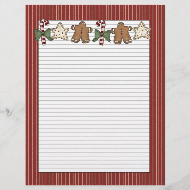 Holiday Cookies Letterhead (Front)