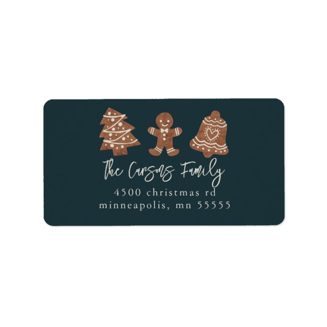 Holiday Cookies Return Address Label (Front)