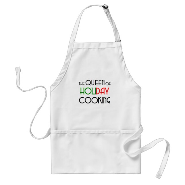 holiday cooking queen standard apron (Front)