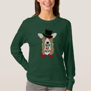 Holiday Corgi Long Sleeve Shirt