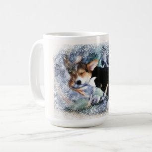 Holiday Corgi Puppy Coffee Mug