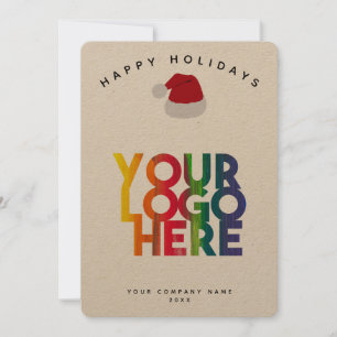 Holiday Corporate Business Logo Christmas Card