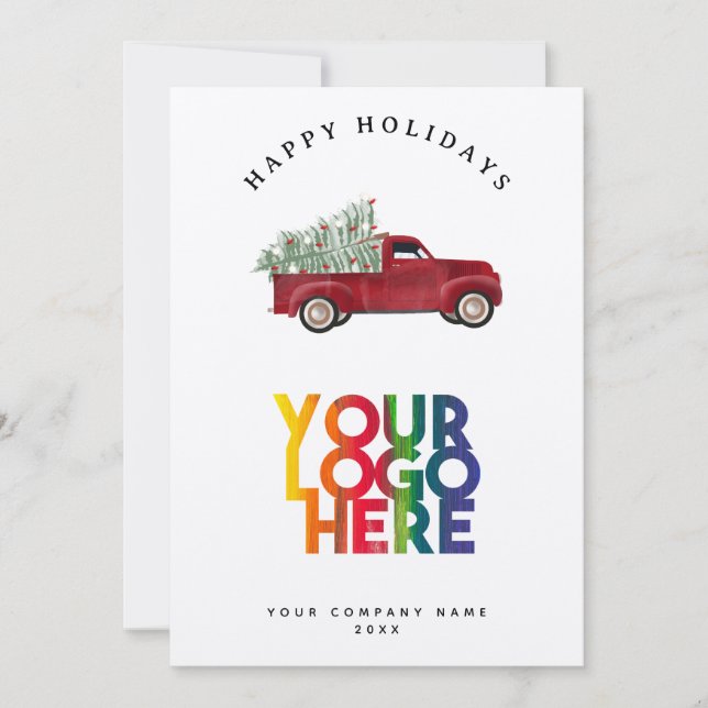 Holiday Corporate Business Logo Christmas Tree (Front)