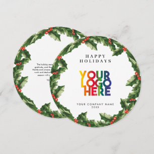 Holiday Corporate Business Logo Christmas Wreath