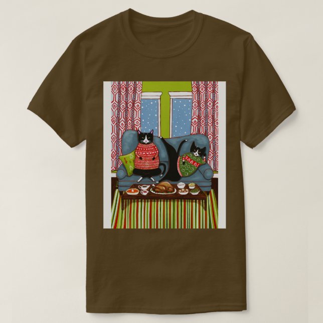 Holiday Couch Potatoes T-Shirt (Design Front)