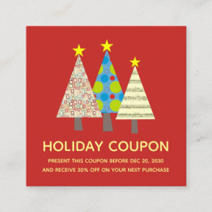 Holiday Coupon Discount Card