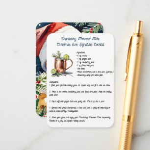 Holiday Cranberry Moscow Mule Cocktail Enclosure Card