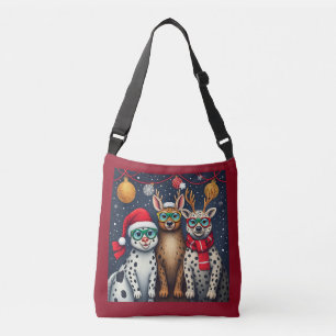 Holiday Creatures in Christmas Disguise Crossbody Bag