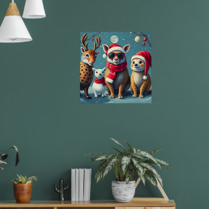 Holiday Creatures in Christmas Disguise Poster