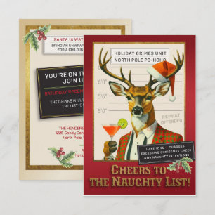 Holiday Crimes Unit – Reindeer Repeat Offender Invitation