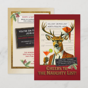 Holiday Crimes Unit – Reindeer Repeat Offender Invitation