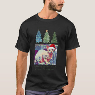Holiday cuddles and Devon Rex purrs funny cat T-Shirt