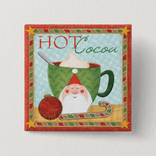 Holiday Cup with Mint Cocoa 15 Cm Square Badge