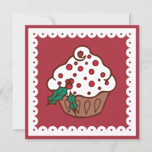 Holiday Cupcake Invitations