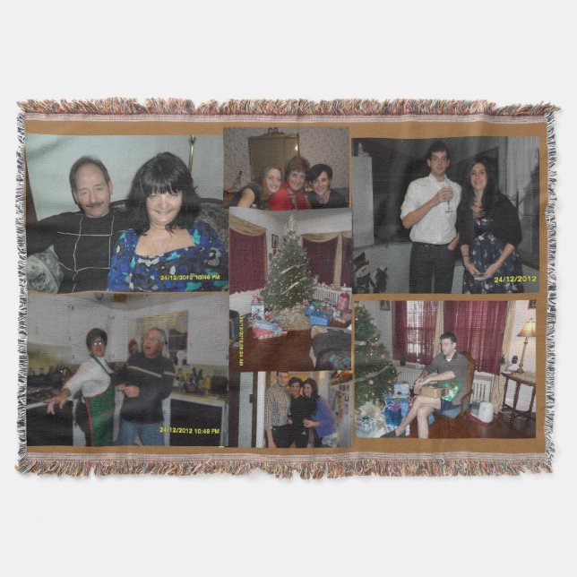 HOLIDAY CUSTOM PHOTO THROW BLANKET (Front)