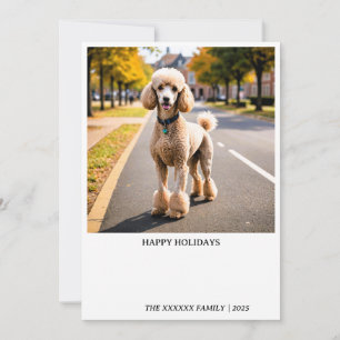 Holiday Cute Dog Outdoor Poodle Card