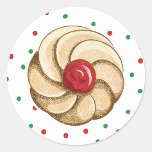 Holiday Cute Italian Cookies Classic Round Sticker