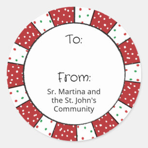 Holiday Cute Italian Cookies Gift Tag Sticker