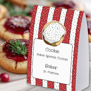 Holiday Cute Italian Cookies Table Tent