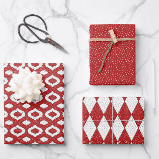Holiday Cute Sugar and Sprinkles Ogee & Harlequin Wrapping Paper Sheet