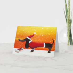 Holiday Dachshund and Dog Bone Christmas Gift