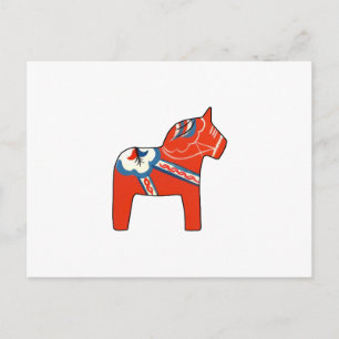 Holiday Dala Horse Postcard