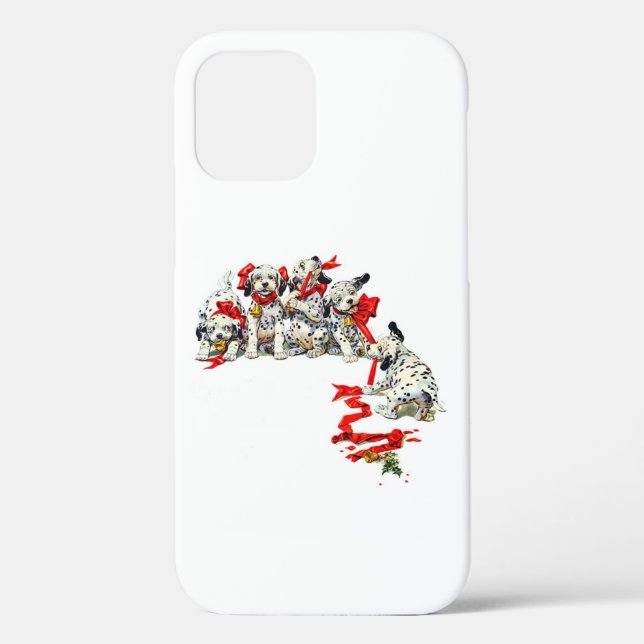 Holiday Dalmatian Pups Case-Mate iPhone Case (Back)
