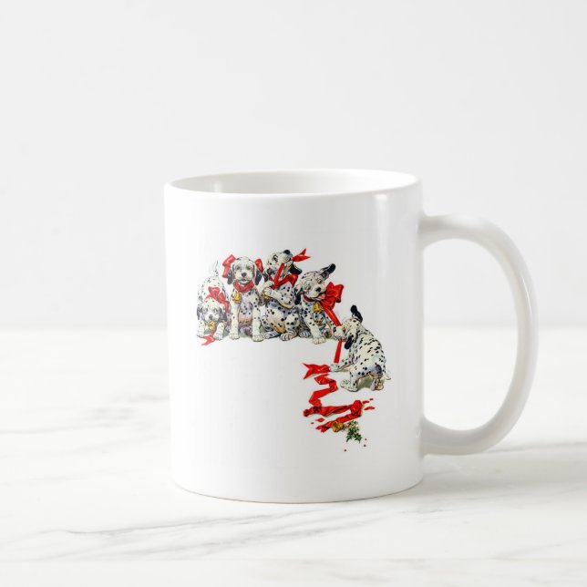 Holiday Dalmatian Pups Coffee Mug (Right)