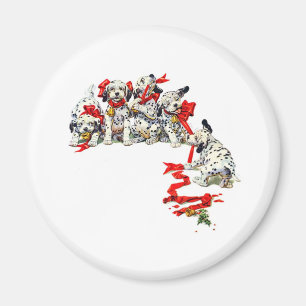 Holiday Dalmatian Pups Magnet