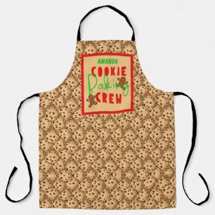Holiday Day Cookie Baking Crew Personalise Name Apron