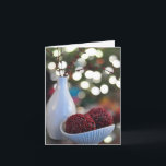Holiday decor in white & red, vase, Holiday card<br><div class="desc">Holiday decor in white & red, vase, holiday greeting card - A lovely photo with sparkling white pottery, red seed balls and white mini lights glowing. This card evokes the Christmas holiday using non traditional images. Use this card to say Happy Holidays, Merry Christmas or as an invitation to invite...</div>