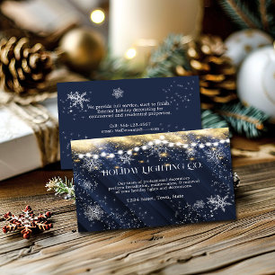 Holiday Decorating Snowflakes Lights Stars Business Card