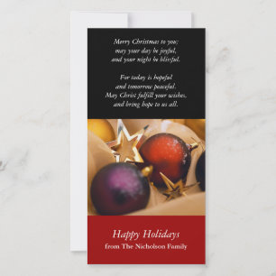Holiday Decorations Photo Card