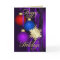 Holiday Decorations Purple Silk Gold Card