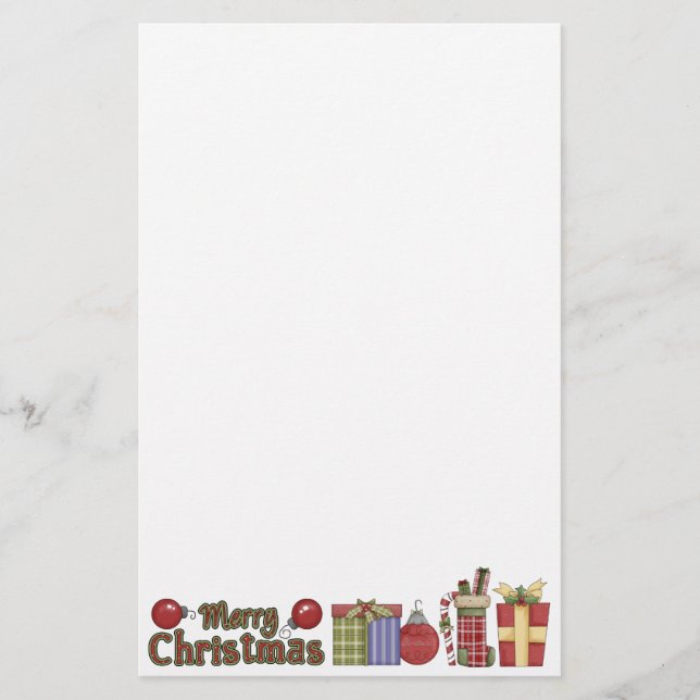 Holiday Decorations Stationery (Front)