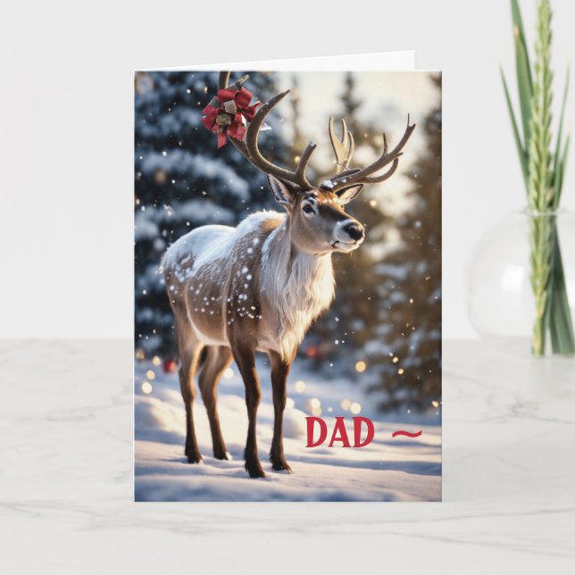 HOLIDAY DEER-DAD CHRISTMAS CARD (Front)