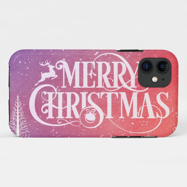 Holiday Deer Landscape Case-Mate iPhone Case (Back (Horizontal))