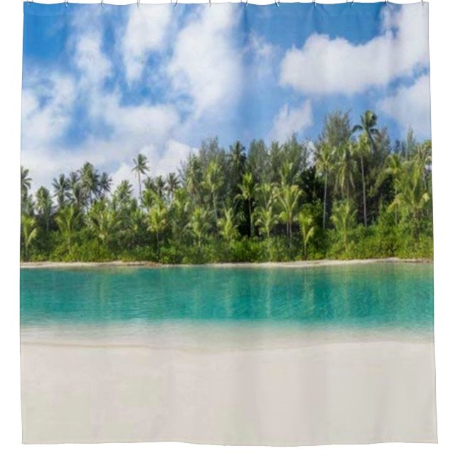 Holiday destination shower curtain (Front)