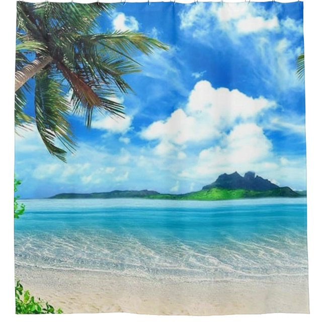 Holiday destination shower curtain (Front)