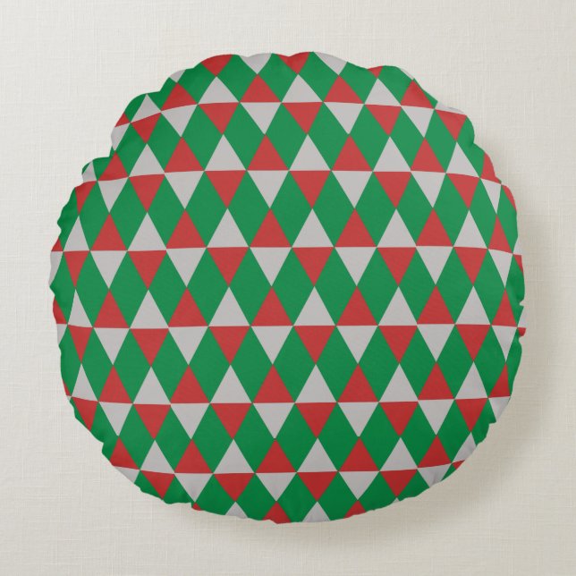 Holiday Diamonds Round Cushion (Front)
