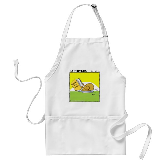 Holiday Dinner Laftovers Turkey Cartoon Funny Standard Apron (Front)