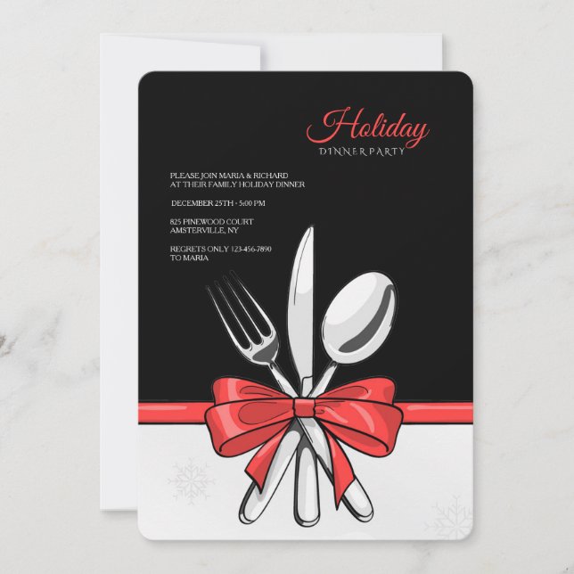 Holiday Dinner Party Invitations (Front)