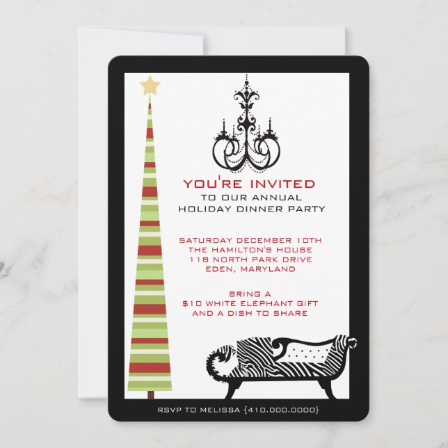 Holiday Dinner Party Invitations (Front)