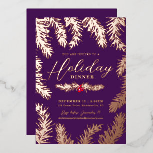 Holiday dinner red berry christmas purple