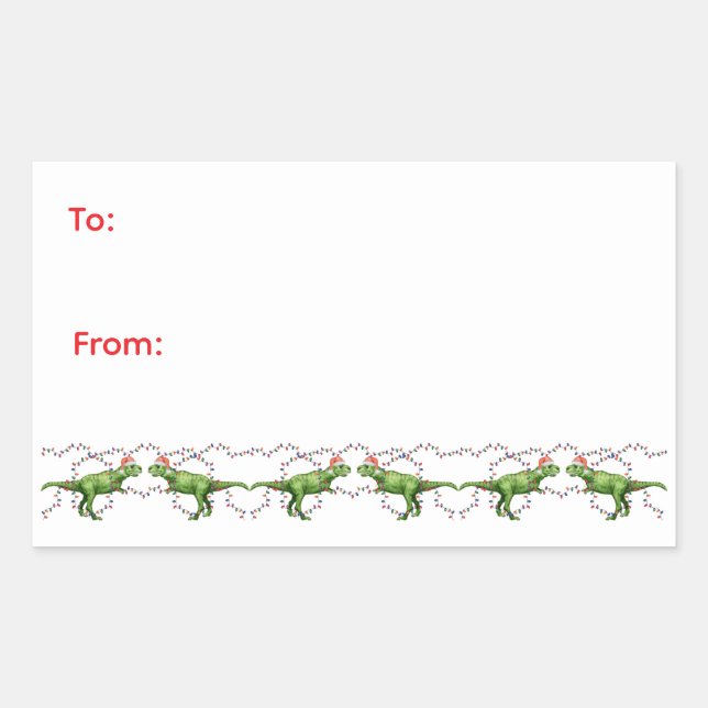 Holiday Dinosaurs Holiday Sticker (Front)